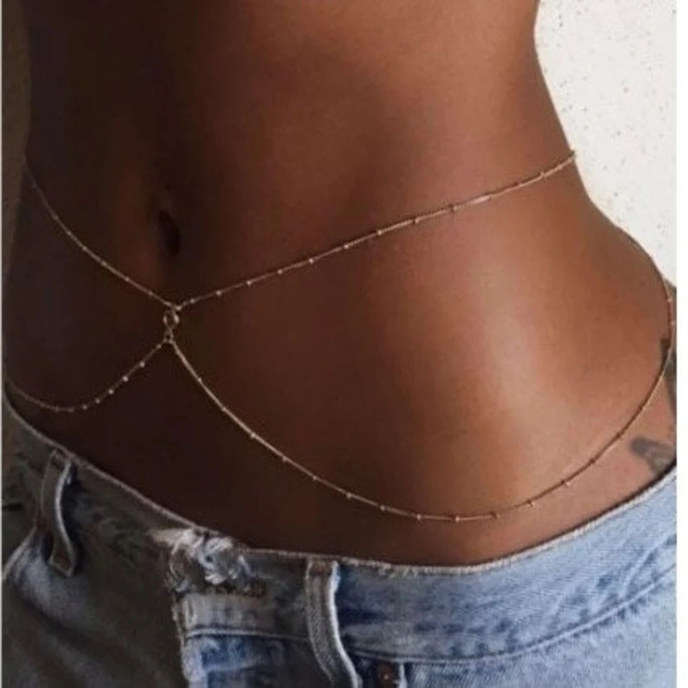 Body Jewelry Gold Plated - Catena del ventre-delicati gioielli per il