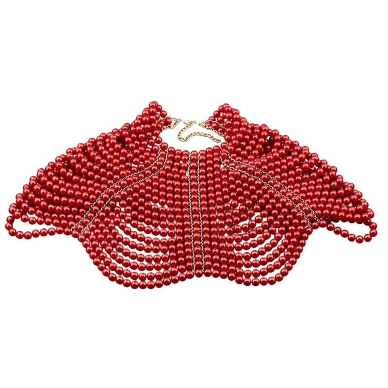 Body Jewelry Necklace - 49MD Elegante scialle da donna multistrato