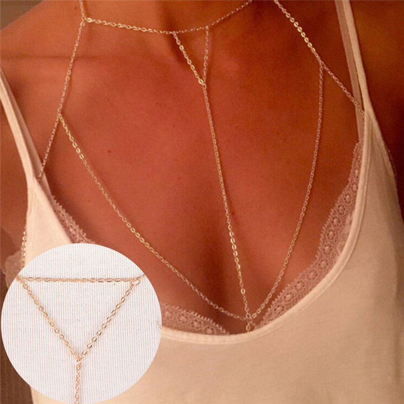 Body Jewelry Necklace - Oro argento moda catena a maglia