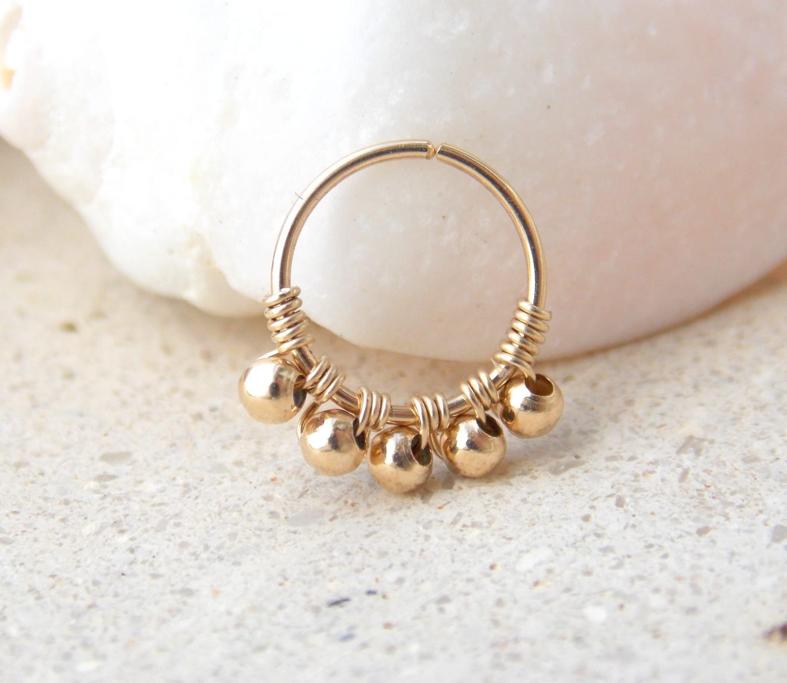 Body Jewelry Hangers - Piercing per Naso in Oro 14K
