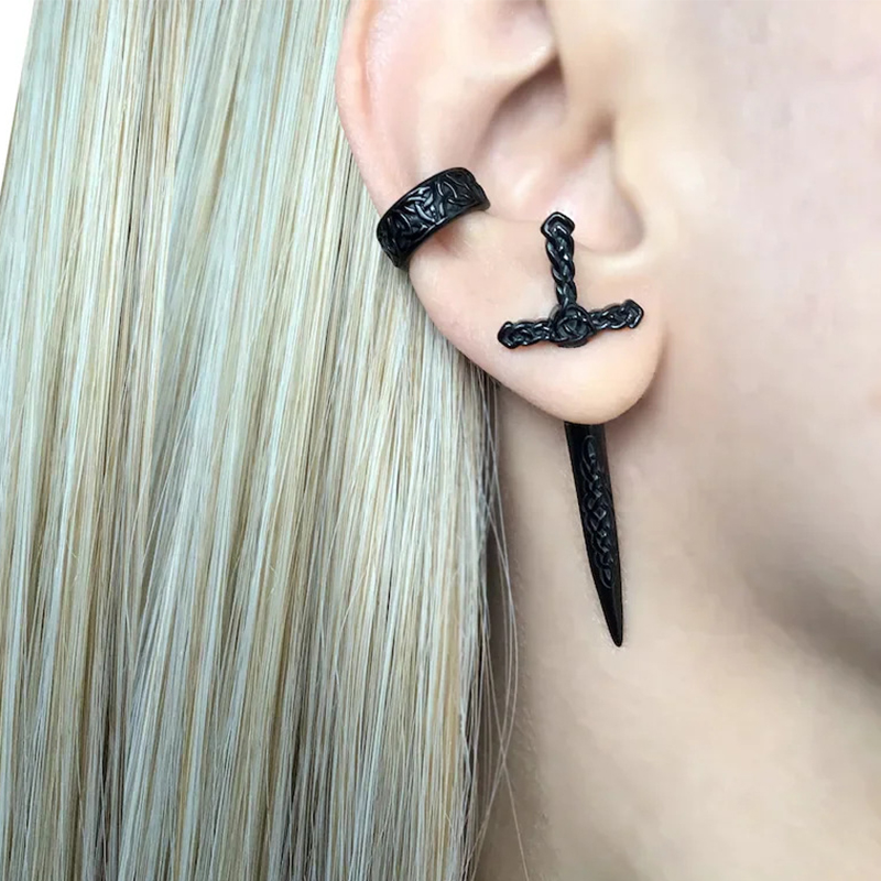 Body Jewelry Goth - Gioielli divertenti in acciaio Spada punk