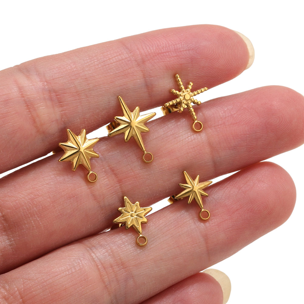 Body Jewellery - 6 pz. Orecchini a Stella in