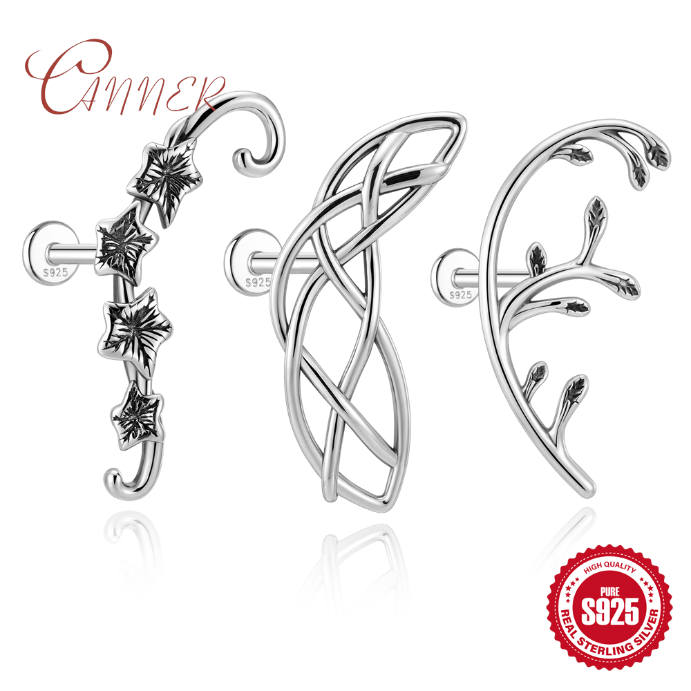 Star Flat Back - Orecchini a perno CANNER in argento