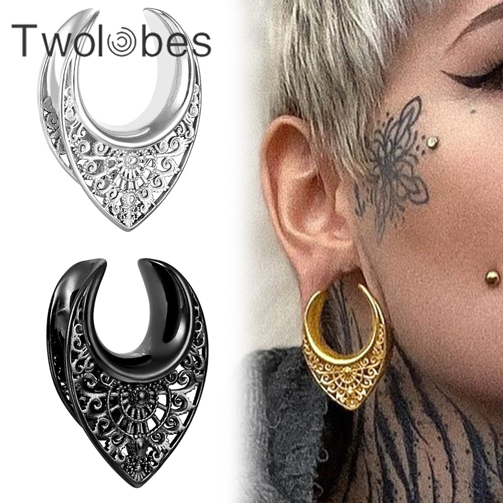 Body Jewelry Hangers - Twolobes 2 pezzi vintage in acciaio
