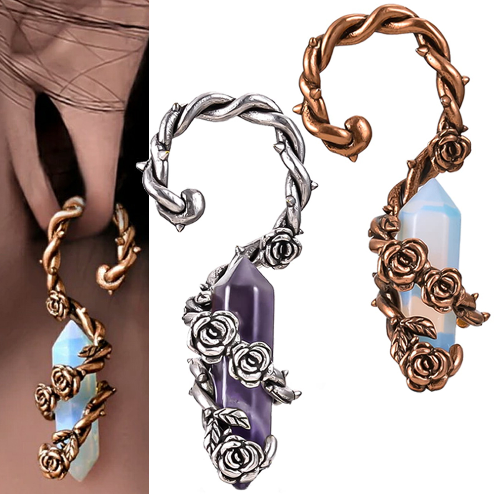 Body Jewelry Hangers - 1 pz rame rosa vite pietra