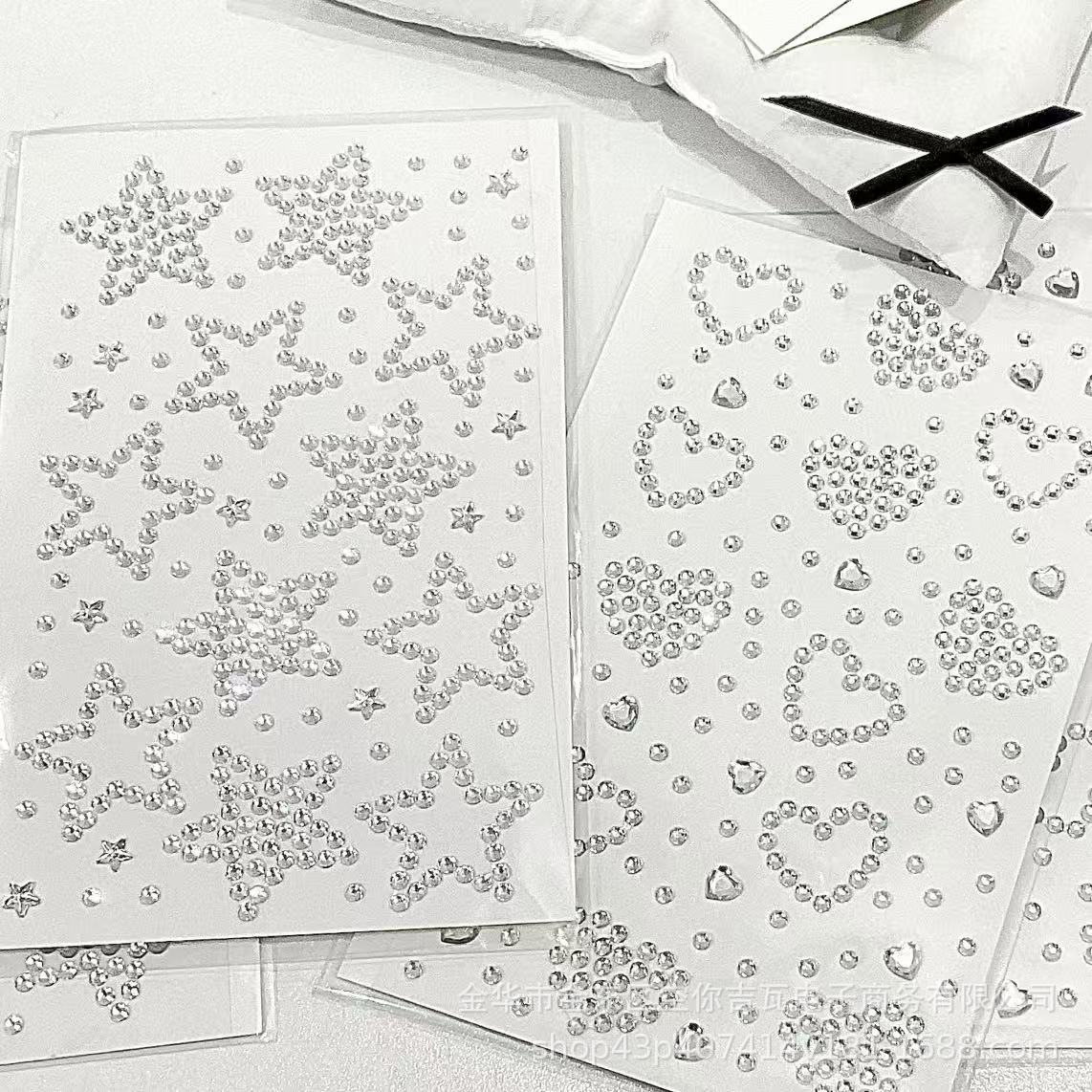 Star Flat Back - Adesivi a Forma di Cuore con