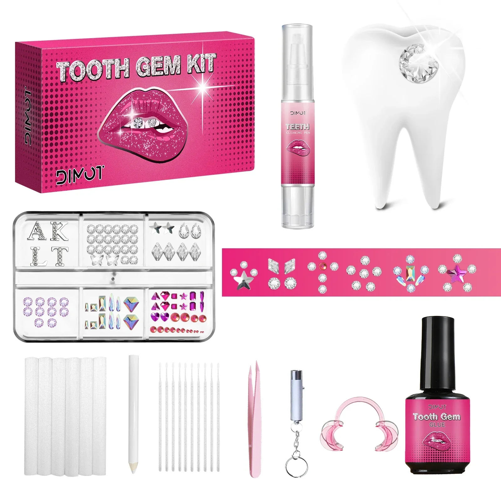 Body Jewellery - Kit di gemme per denti fai-da-te