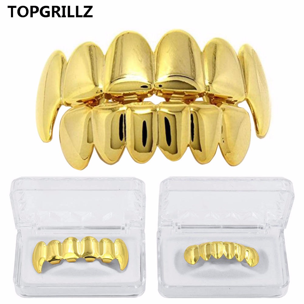Body Jewelry Gold Plated - TOPGRILLZ New Fit Placcato color oro