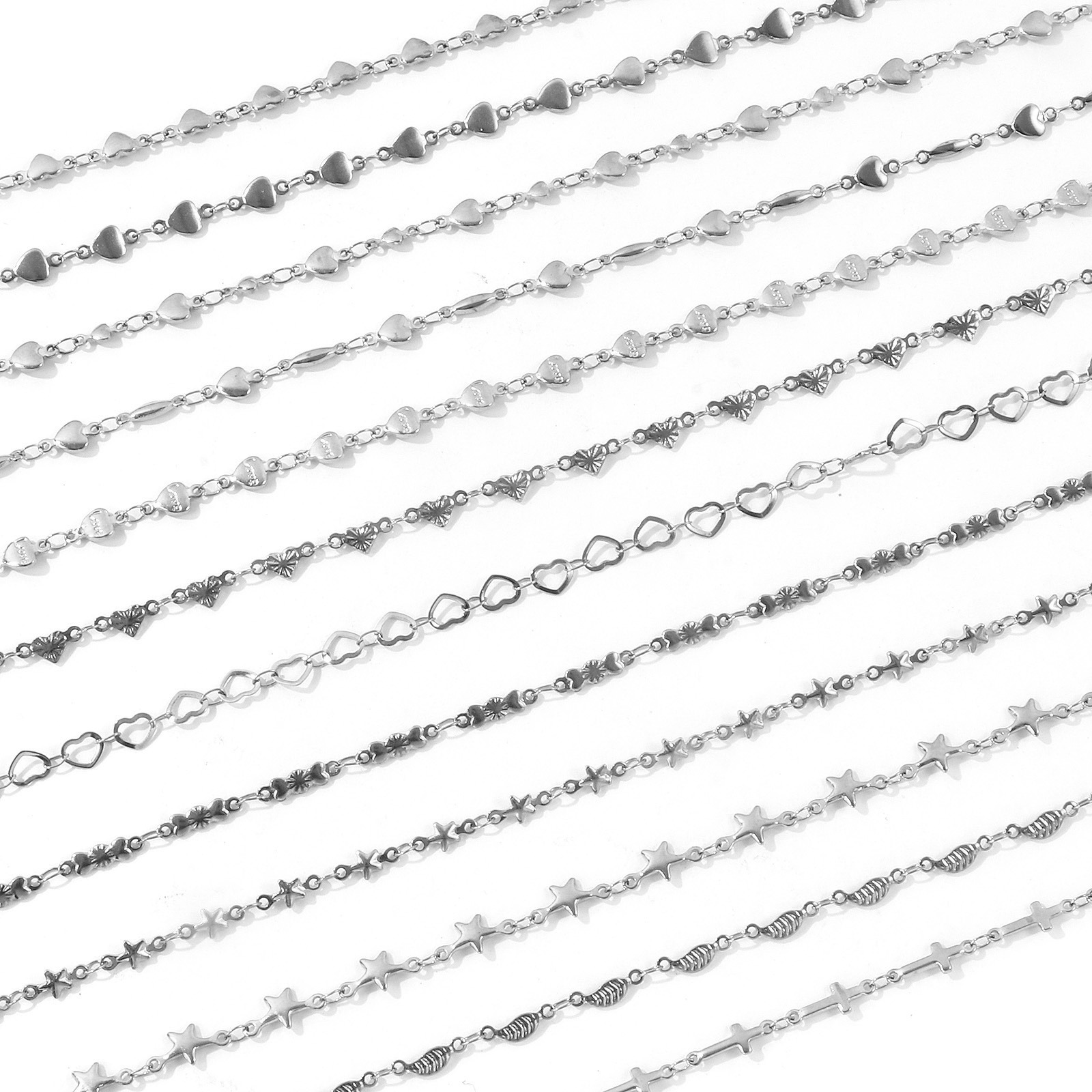 1 pz Catena a maglie a cuore f - Body Jewelry Gold Plated recensione e prezzo