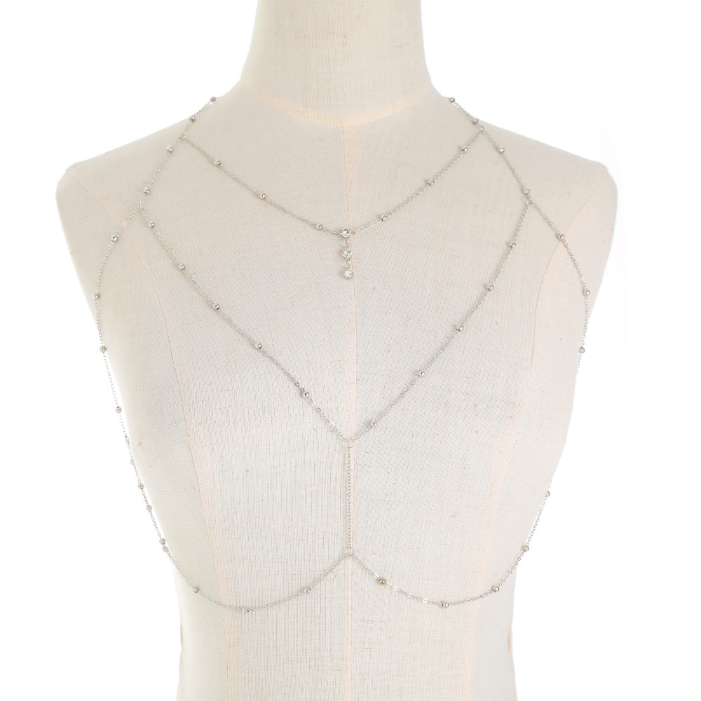 Sexy Crystal Chest Chain Harne - Body Jewelry Necklace recensione e prezzo
