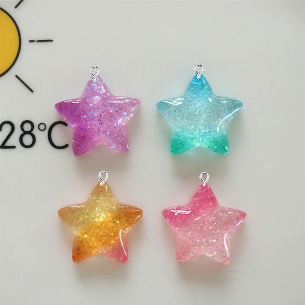 10PCS Gradient Star Series Fla - Star Flat Back recensione e prezzo