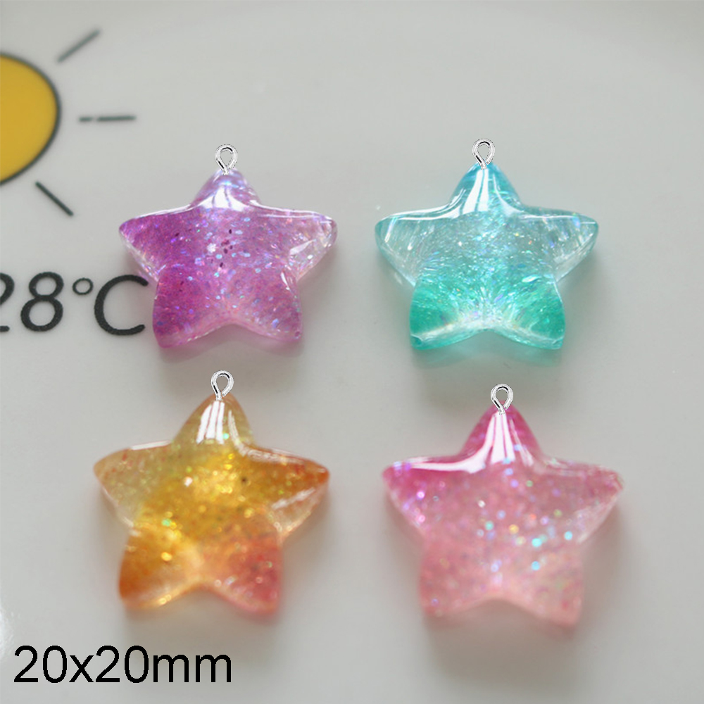 10PCS Gradient Star Series Fla - Star Flat Back recensione e prezzo