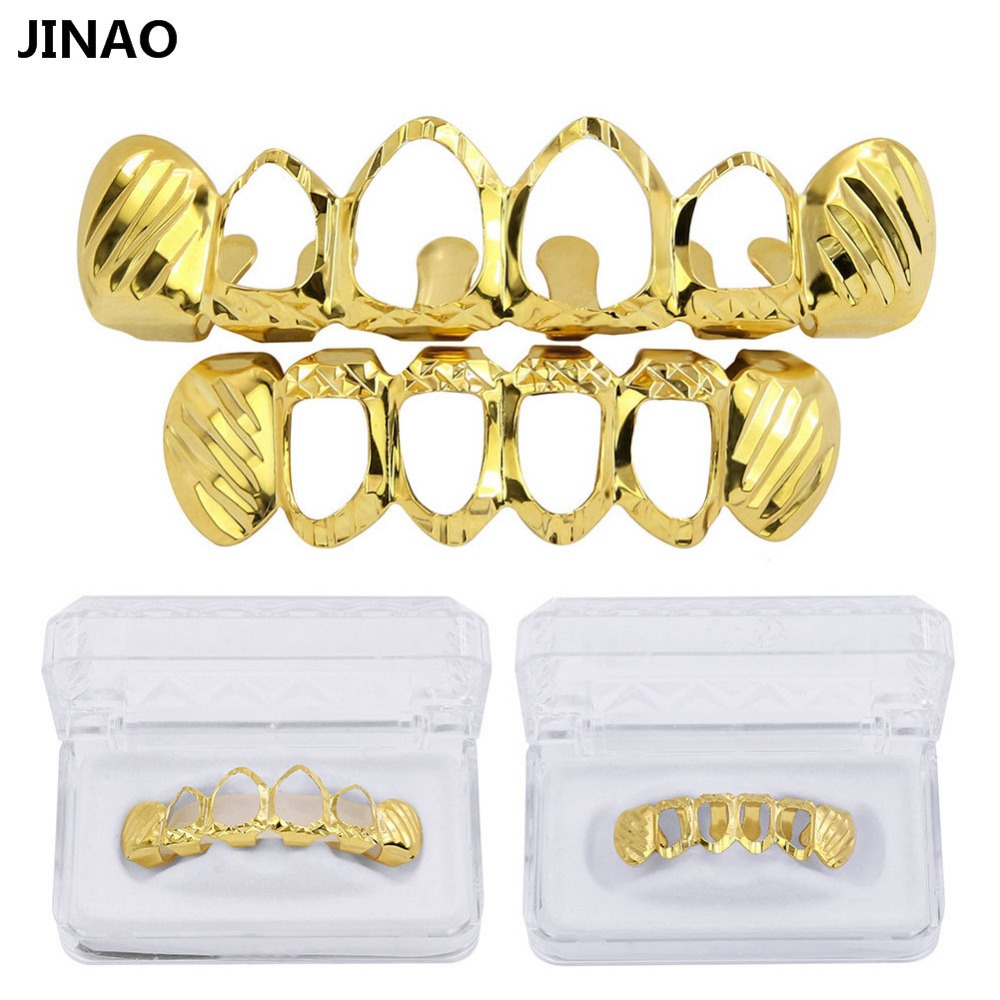 JINAO New Fit d-cut Grillz Set - Body Jewelry Gold Plated recensione e prezzo