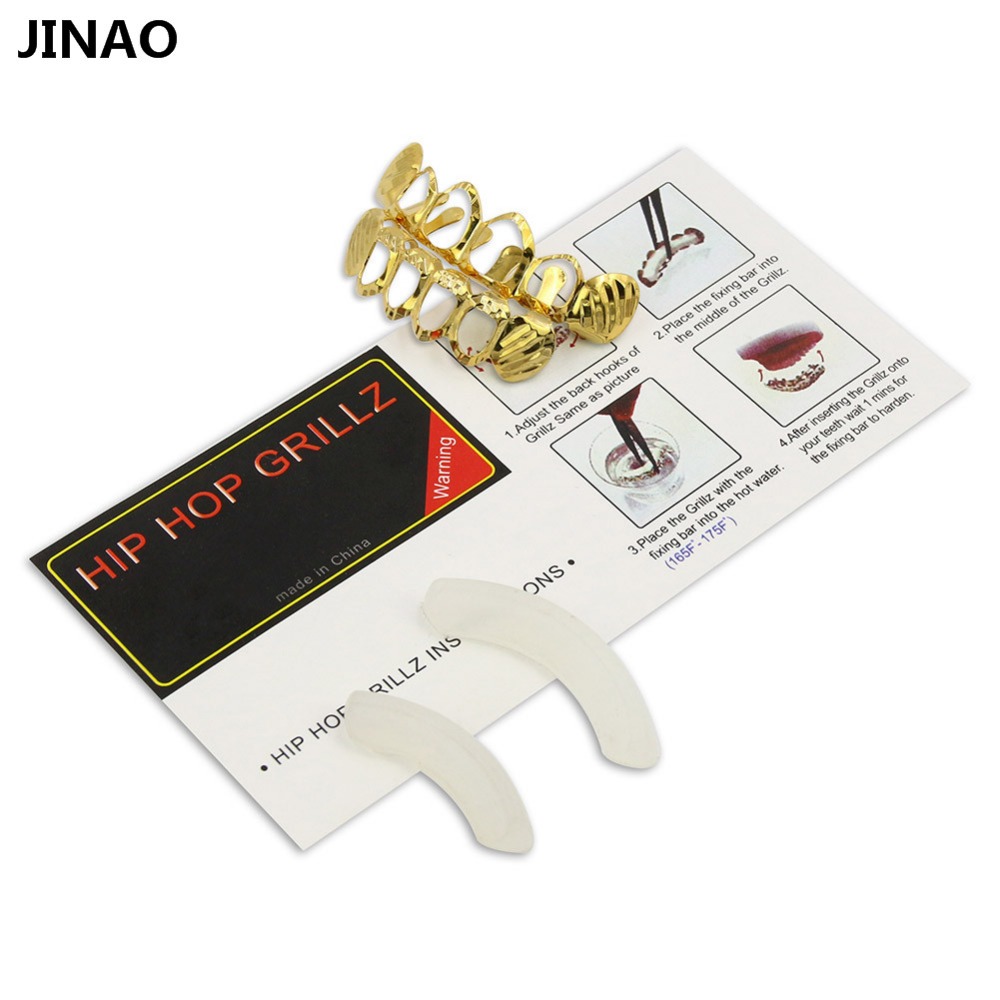 JINAO New Fit d-cut Grillz Set - Body Jewelry Gold Plated recensione e prezzo