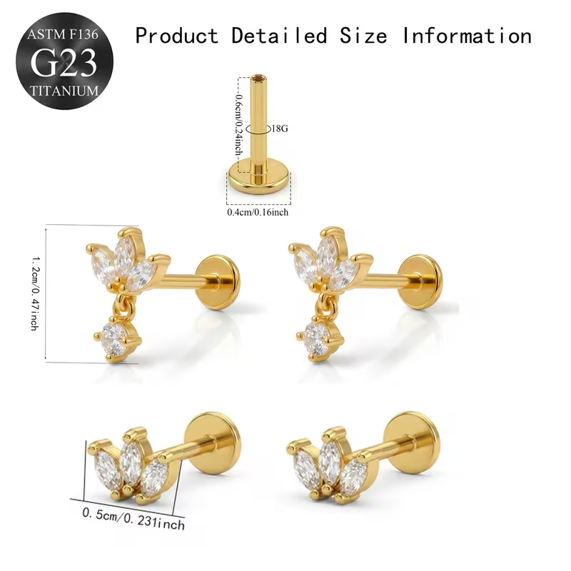 EVISPOL Orecchini a perno in t - Body Jewelry Gold Plated recensione e prezzo