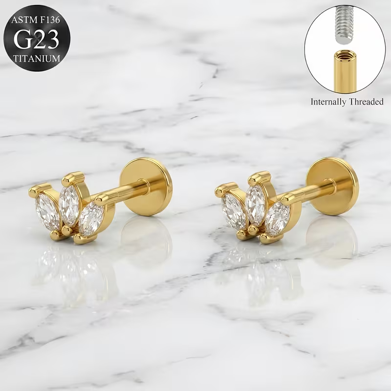EVISPOL Orecchini a perno in t - Body Jewelry Gold Plated recensione e prezzo
